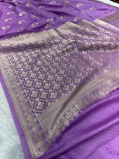 Premium Banarasi Mashru katan silk saree MK196