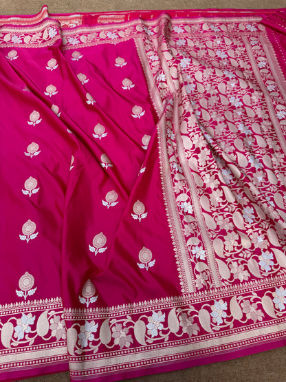 Banarasi mashru katan silk saree.    Mk115