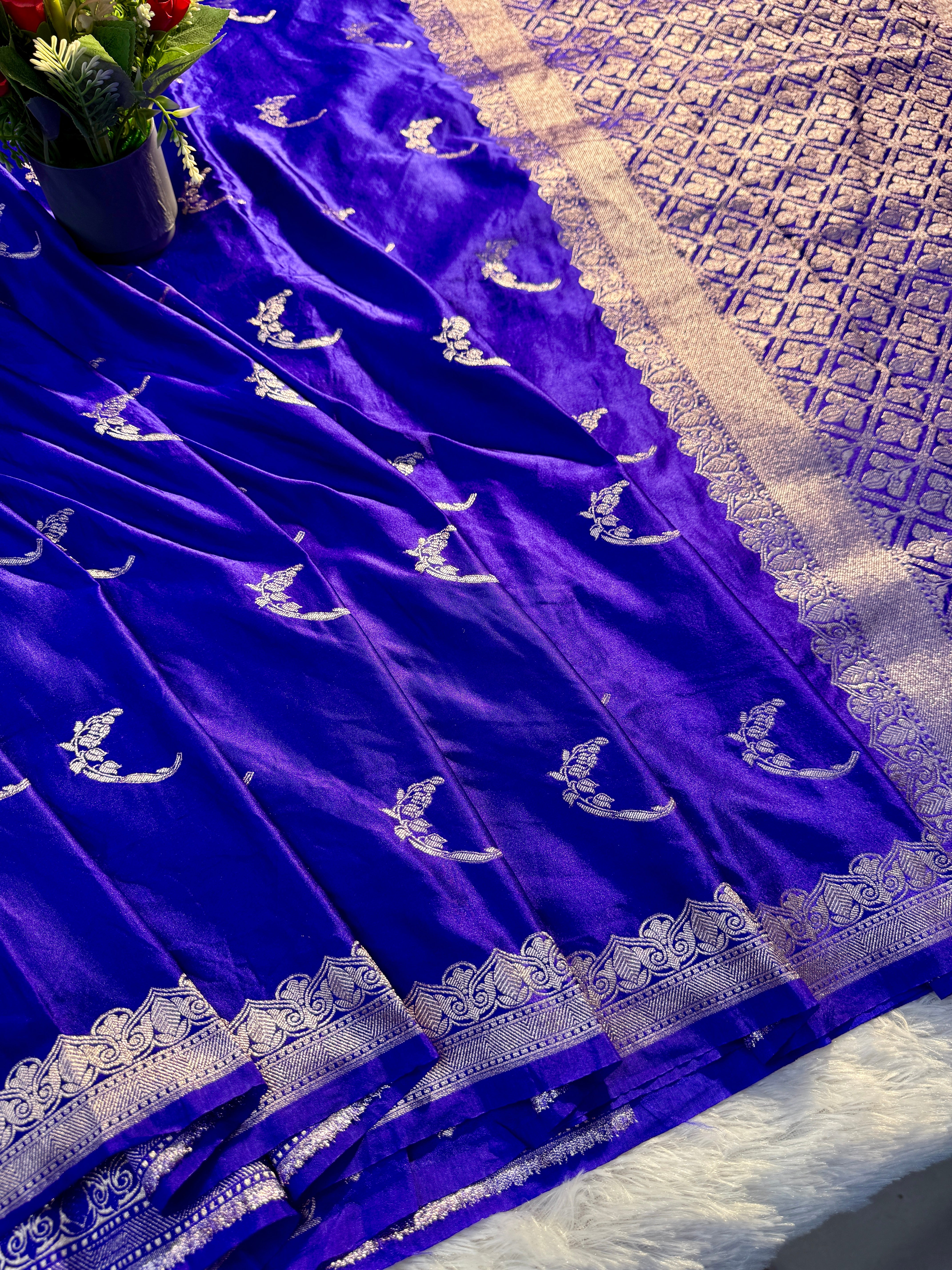 Banarasi Mashru satin silk saree MS117