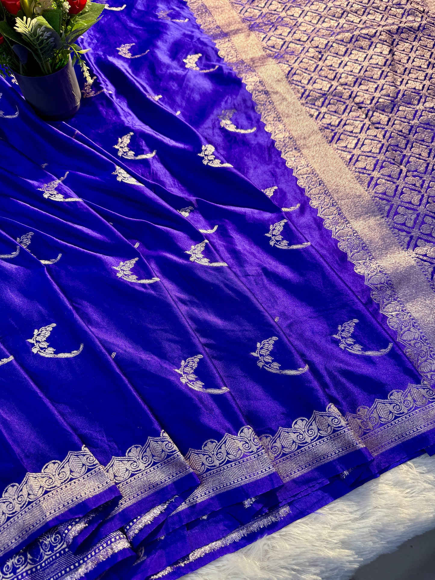 Banarasi Mashru satin silk saree MS117
