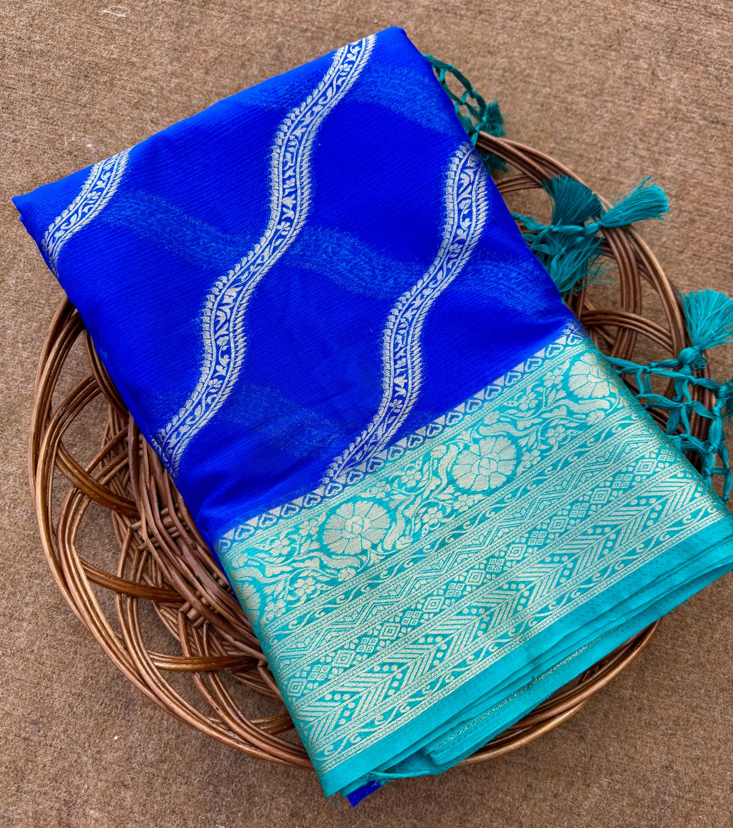 Banarasi pure chinon silk saree CH101