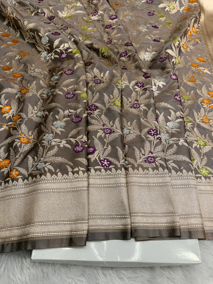 Premium tilfi mina Banarasi Mashru katan silk saree MK184