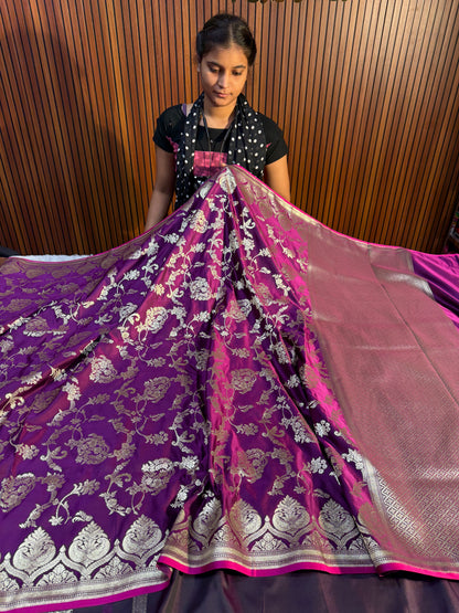 Banarasi Mashru satin silk saree MS117