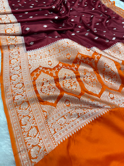 Premium Banarasi Mashru katan silk saree MK182