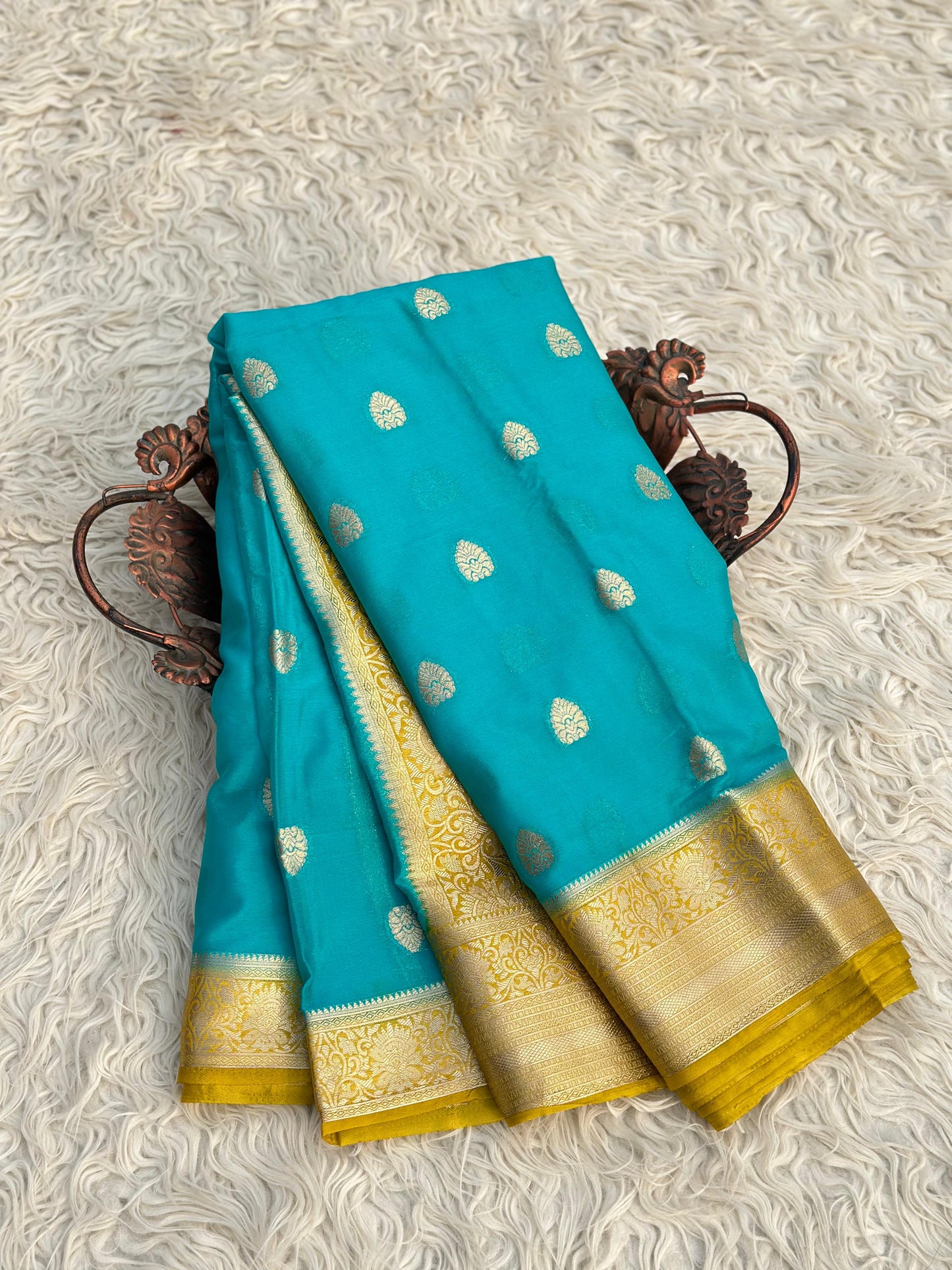 Banarasi chinon silk saree