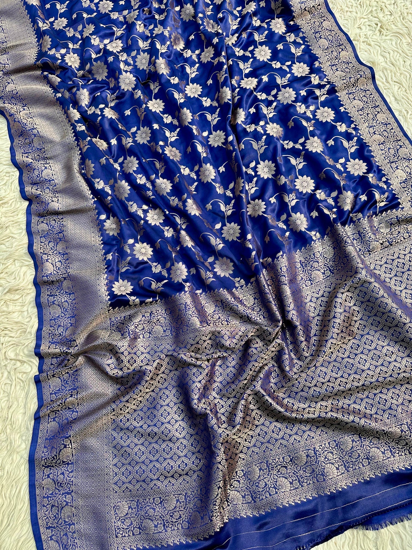 Banarasi mashru satin silk saree