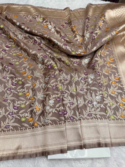 Premium tilfi mina Banarasi Mashru katan silk saree MK184