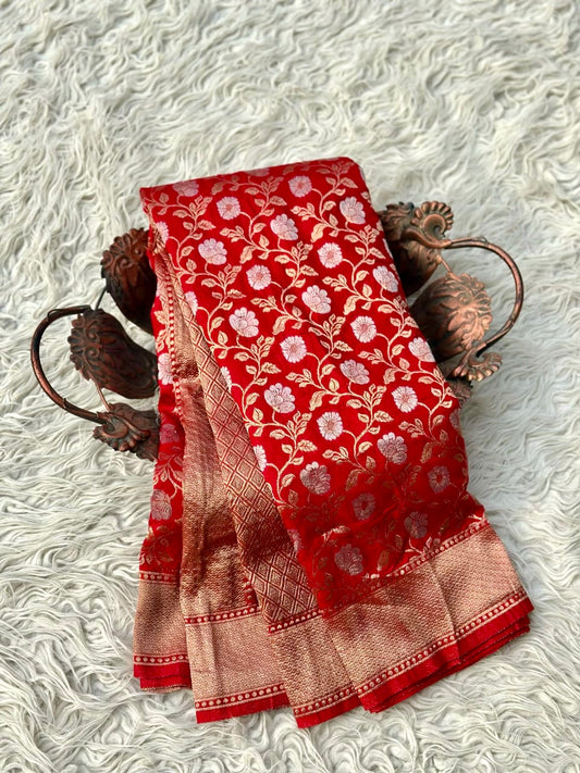 Banarasi crep georgette silk saree CR114