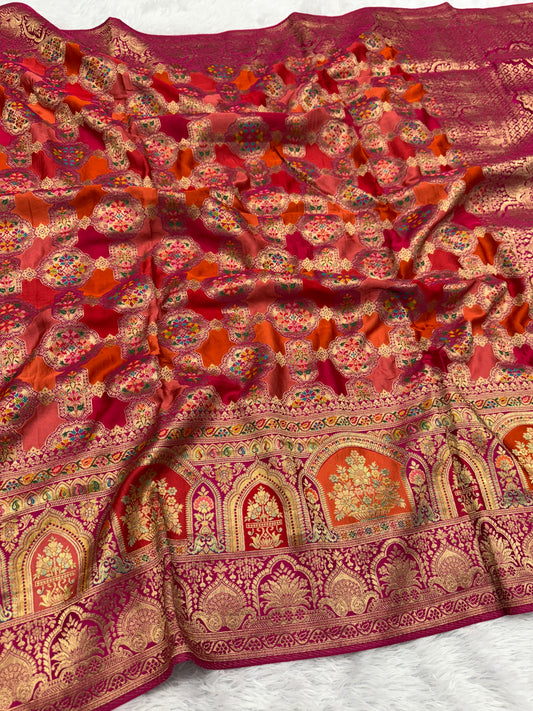 Banarasi pure satin pashmina silk saree DS103