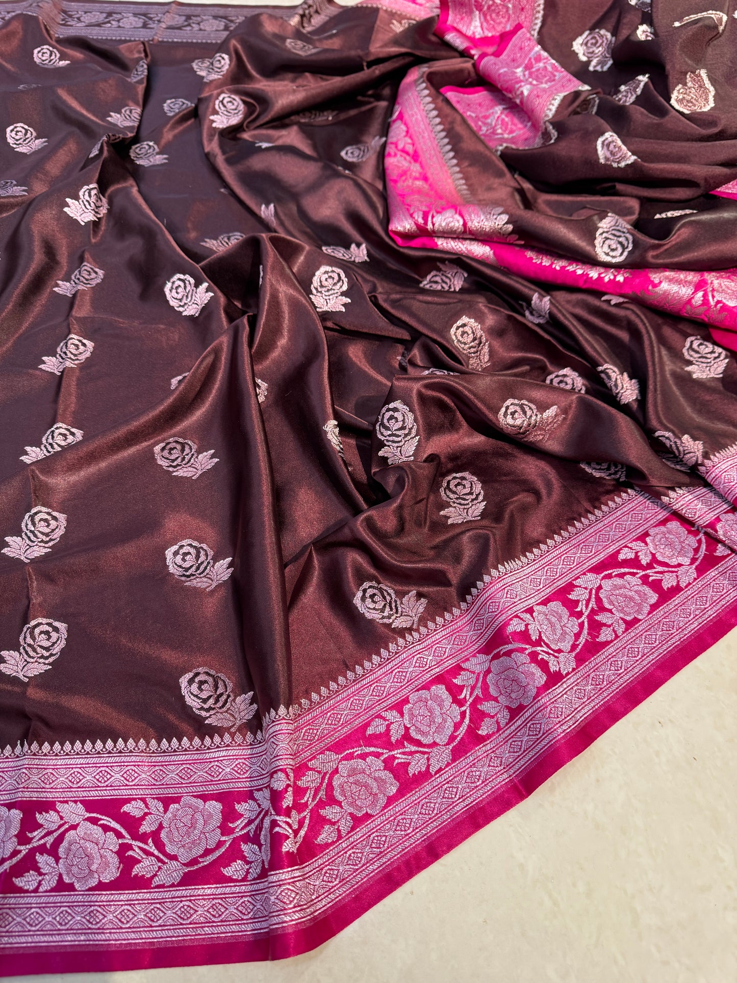 Premium Banarasi Mashru katan silk saree MK183