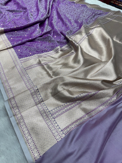 Premium Banarasi Mashru tanchui jaal Disign MK181