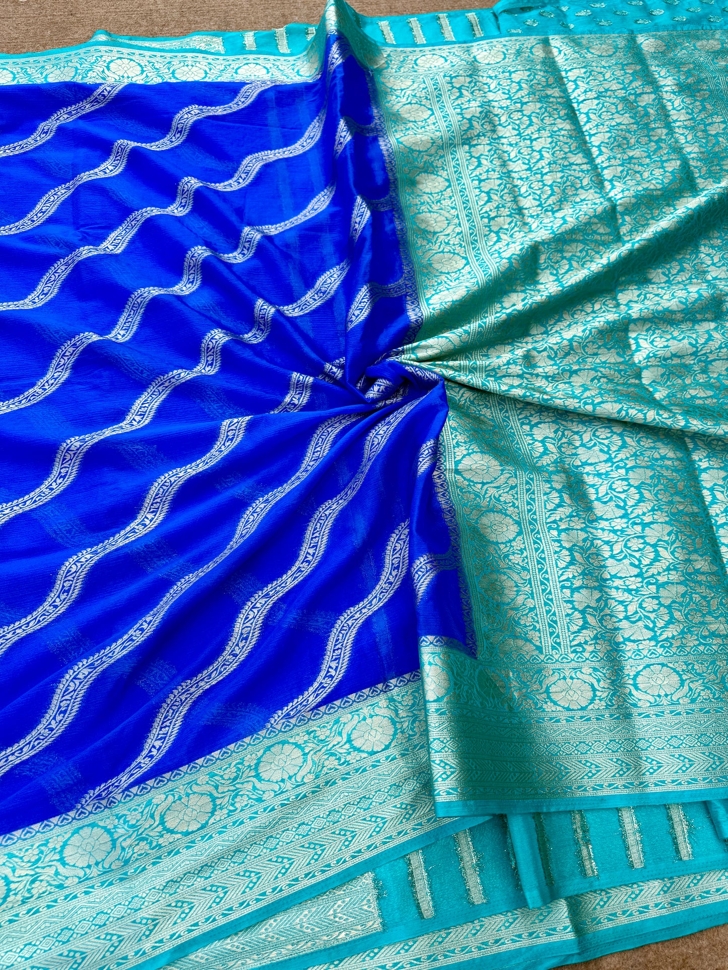 Banarasi pure chinon silk saree CH101