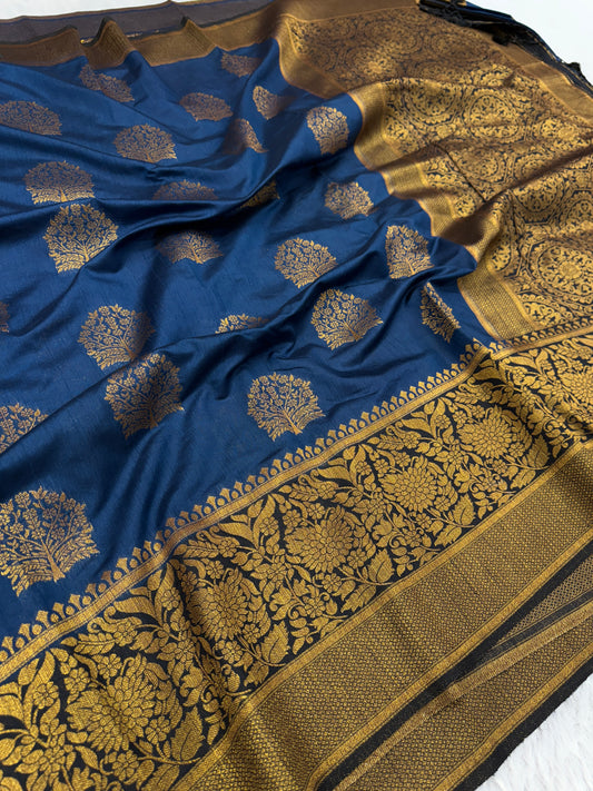 Banarasi mulberry cotton silk saree