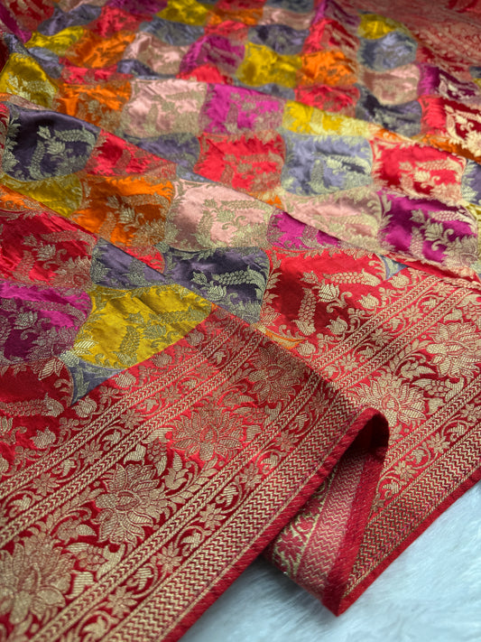 Banarasi pure soft satin pashmina silk saree DS106