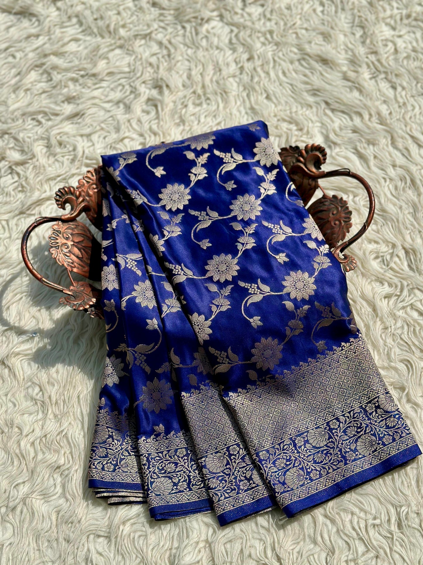 Banarasi mashru satin silk saree