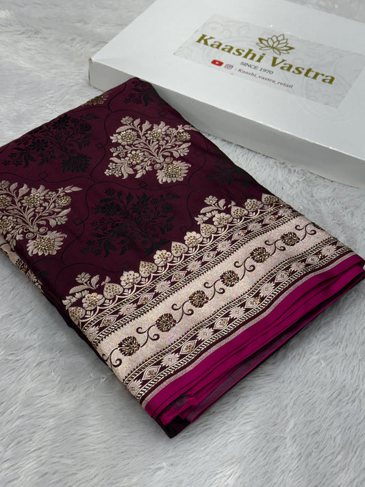 Premium bridal Mashru katan silk saree MK198