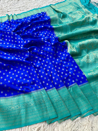 Banarasi raspberry georgette silk saree. RB104