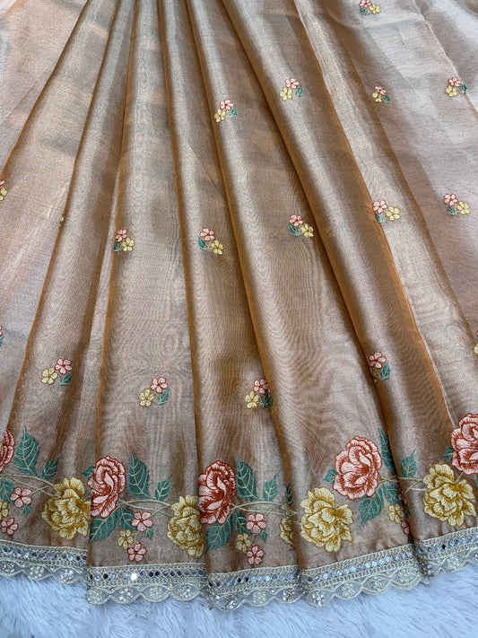 Premium Banarasi pure Tissue silk saree PT105