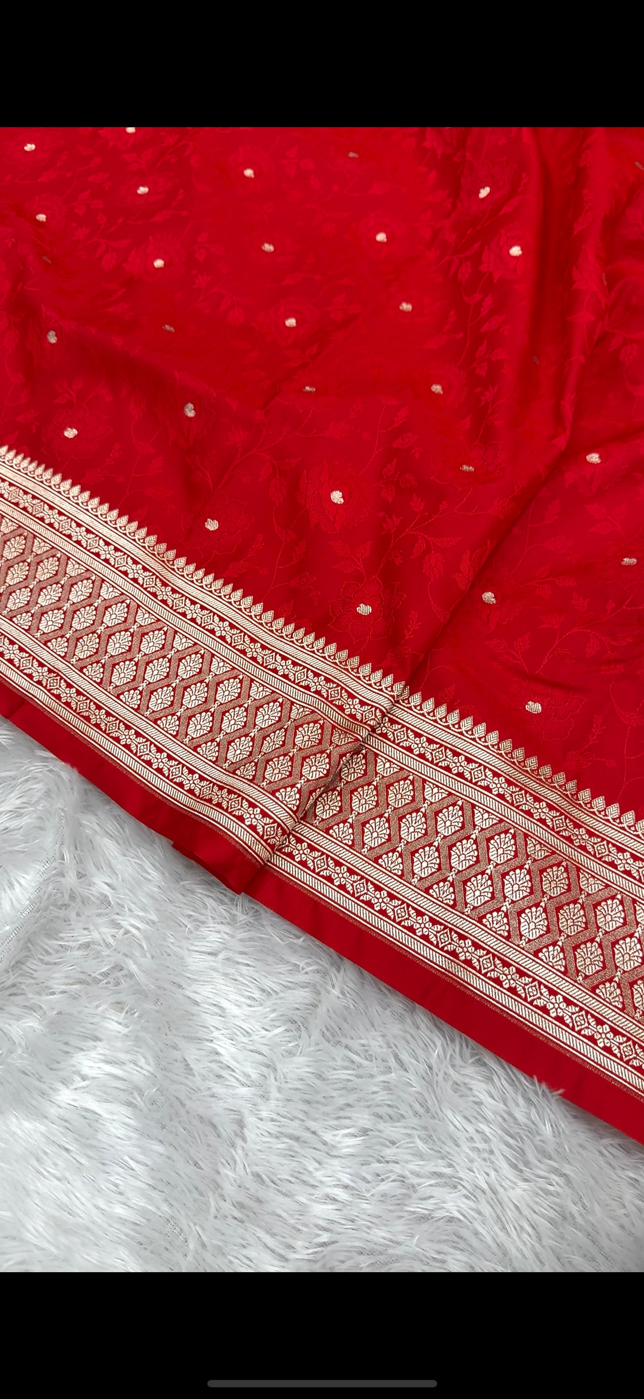 Red premium Banarasi tanchui Mashru katan silk saree MK213