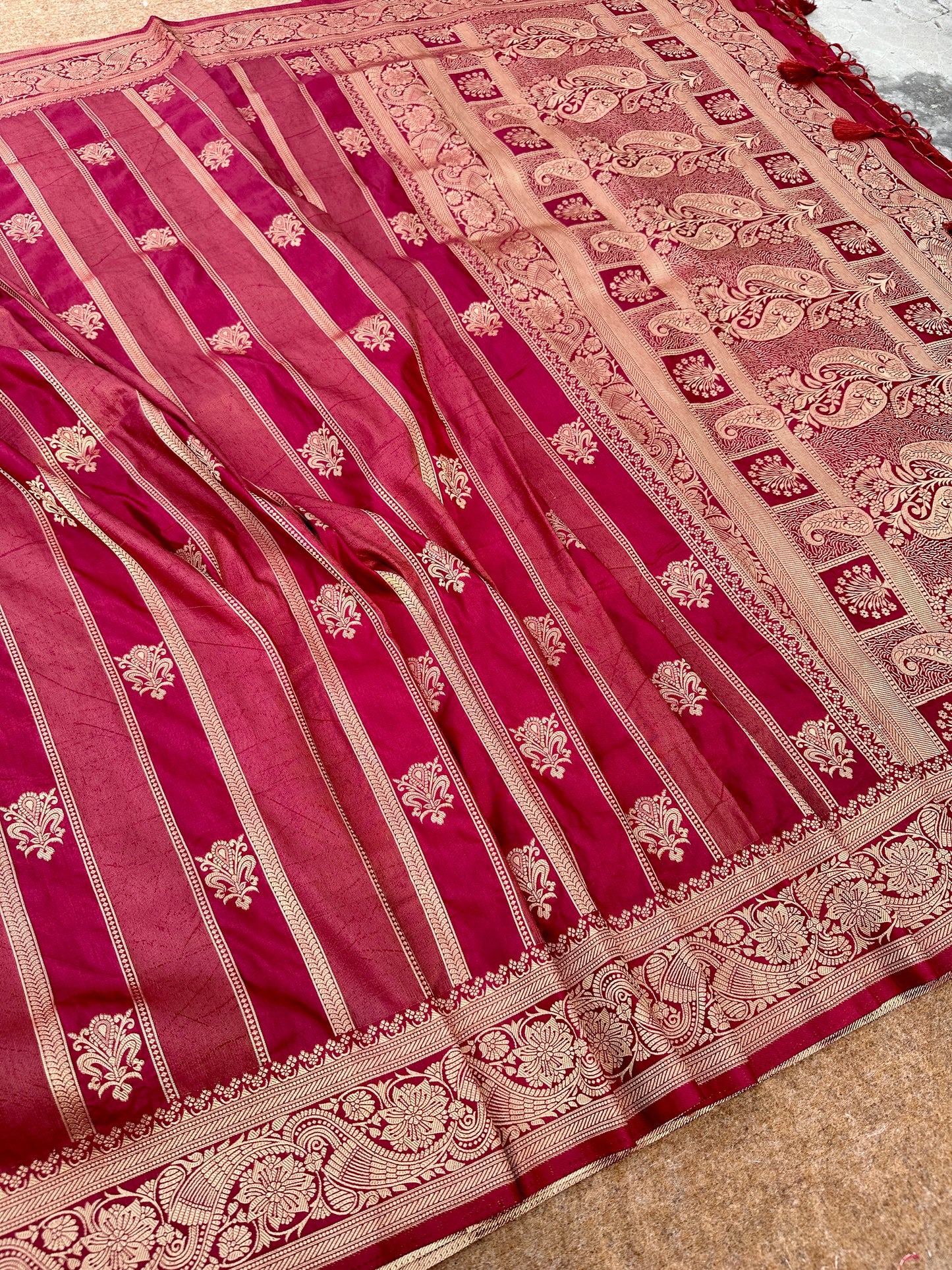 Banarasi crep silk saree.                   CR108