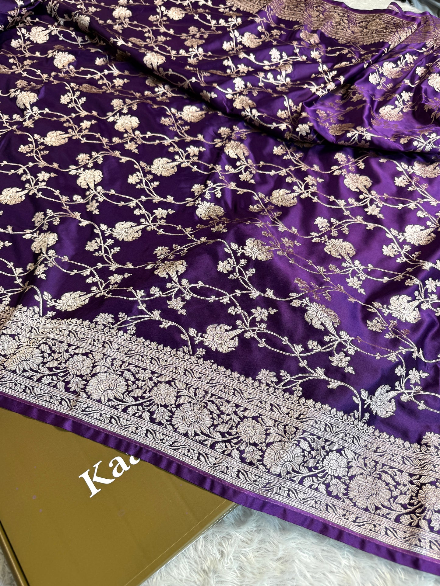 Purple color premium Banarasi Mashru katan silk saree MK227