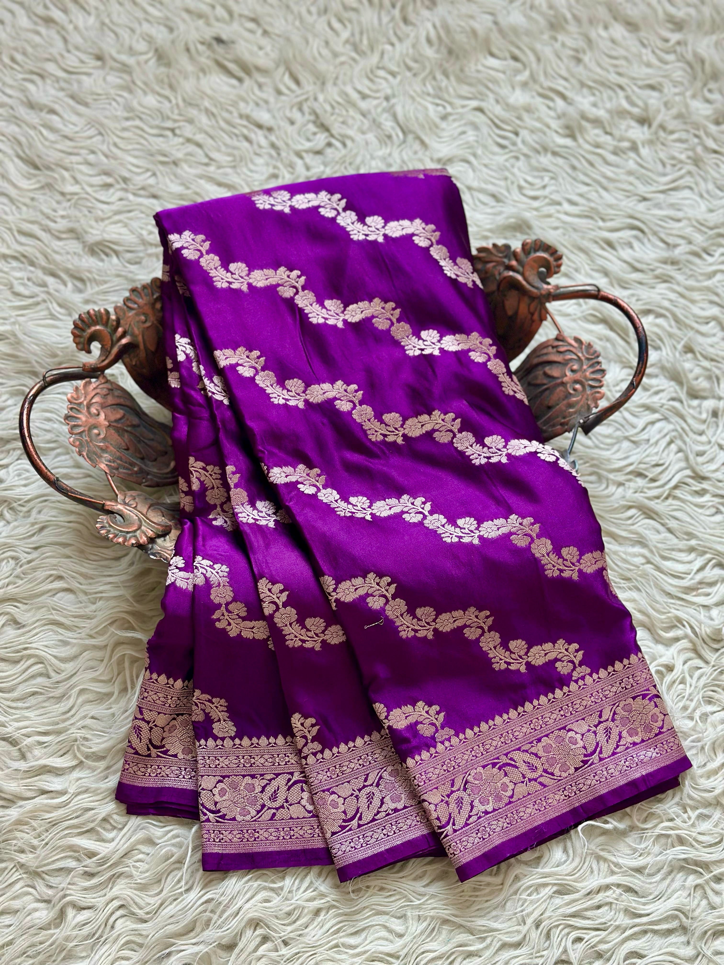 Banarasi Mashru satin silk saree MS115