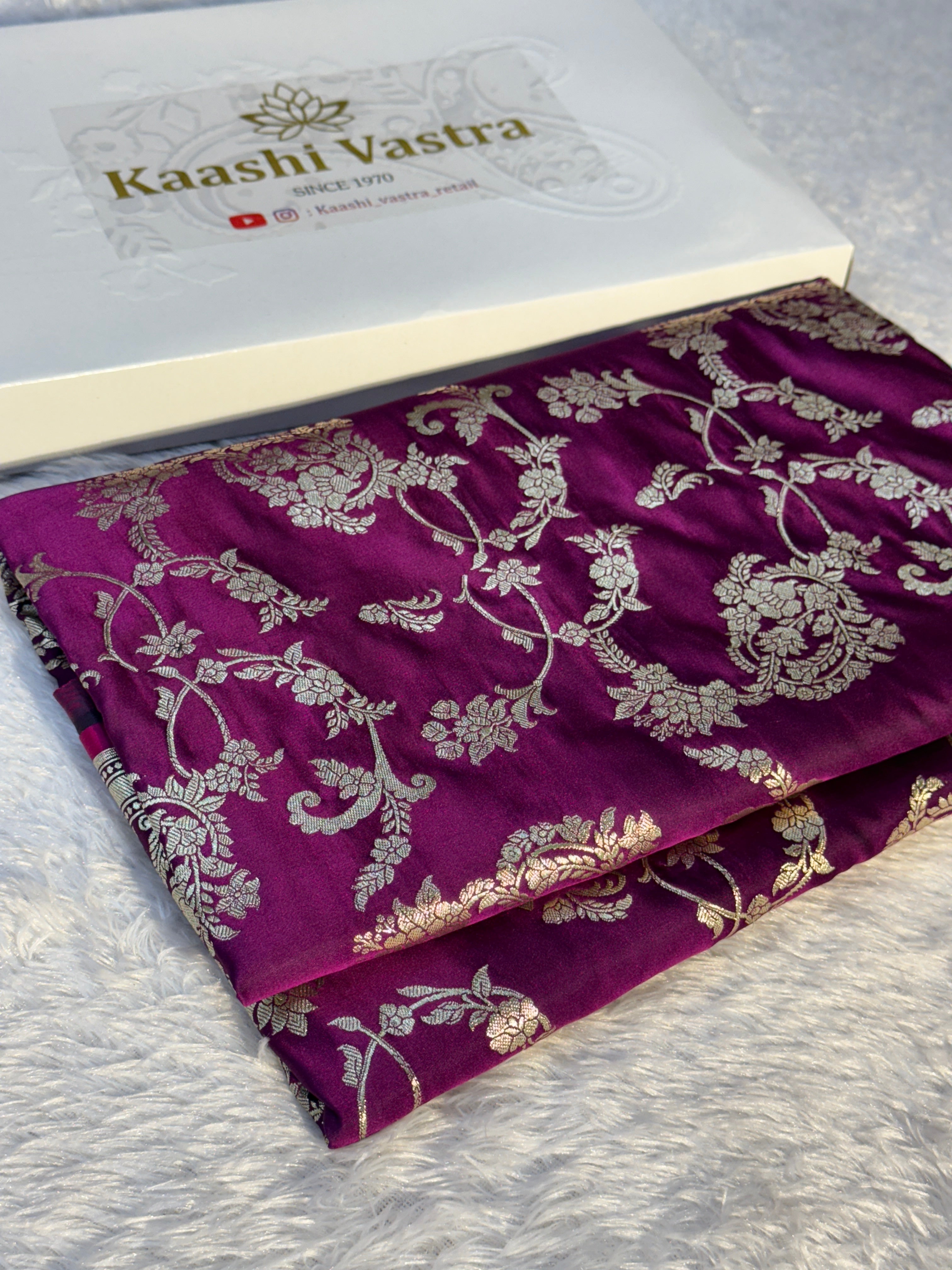 Banarasi Mashru satin silk saree MS117