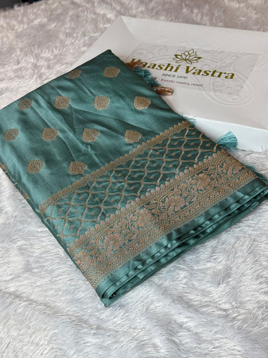 Premium Banarasi Mashru Katan silk saree MK157