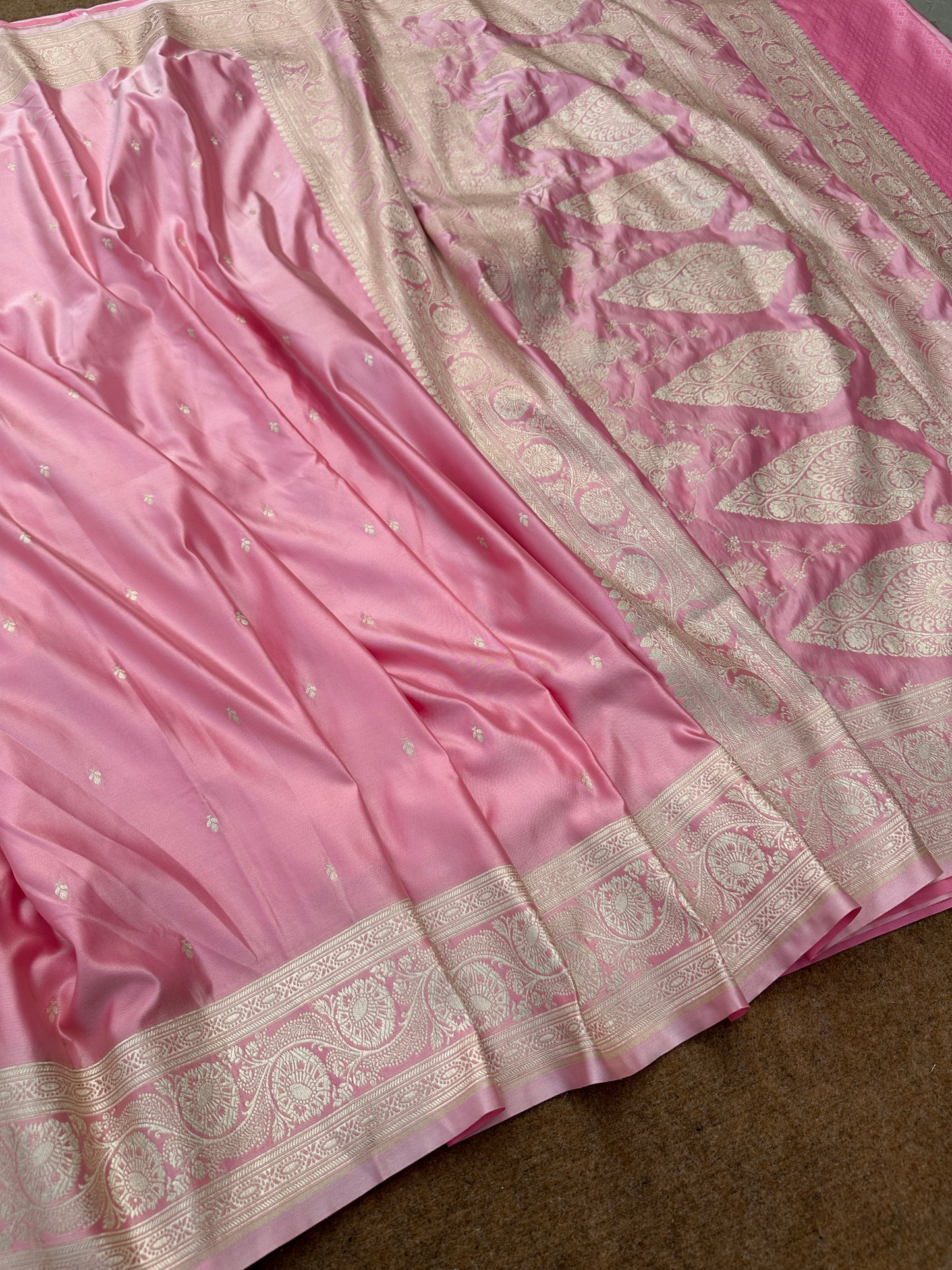 Banarasi mashru katan silk saree.          MK119