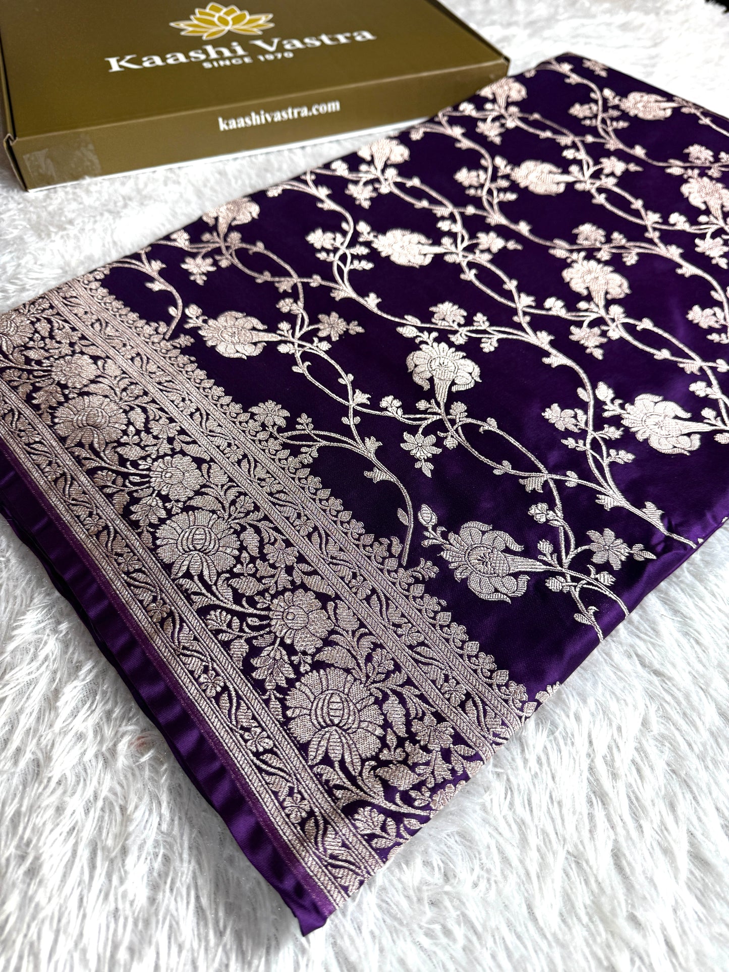 Purple color premium Banarasi Mashru katan silk saree MK227