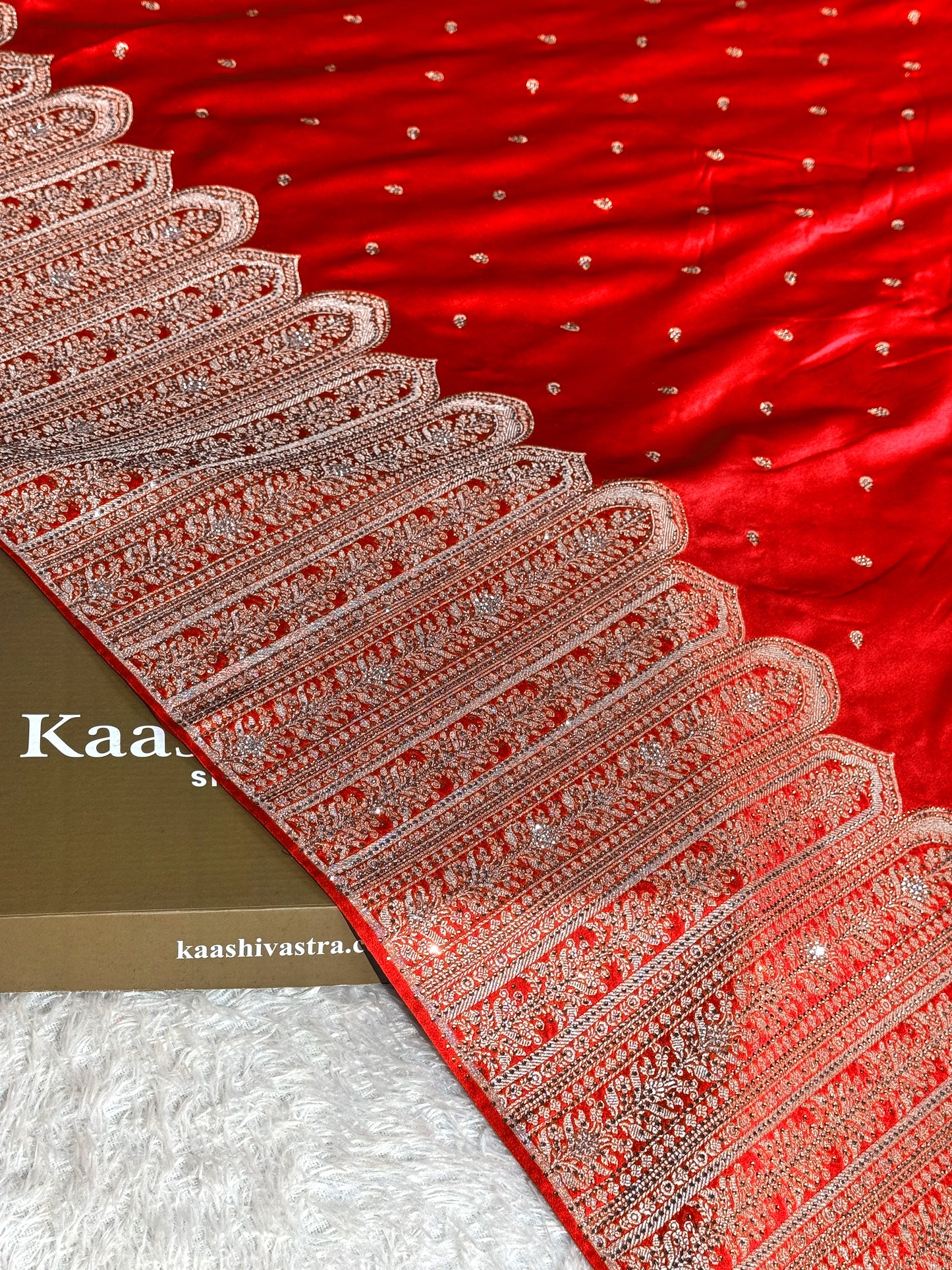 Bridal Red colour premium Banarasi Mashru katan silk saree MK268