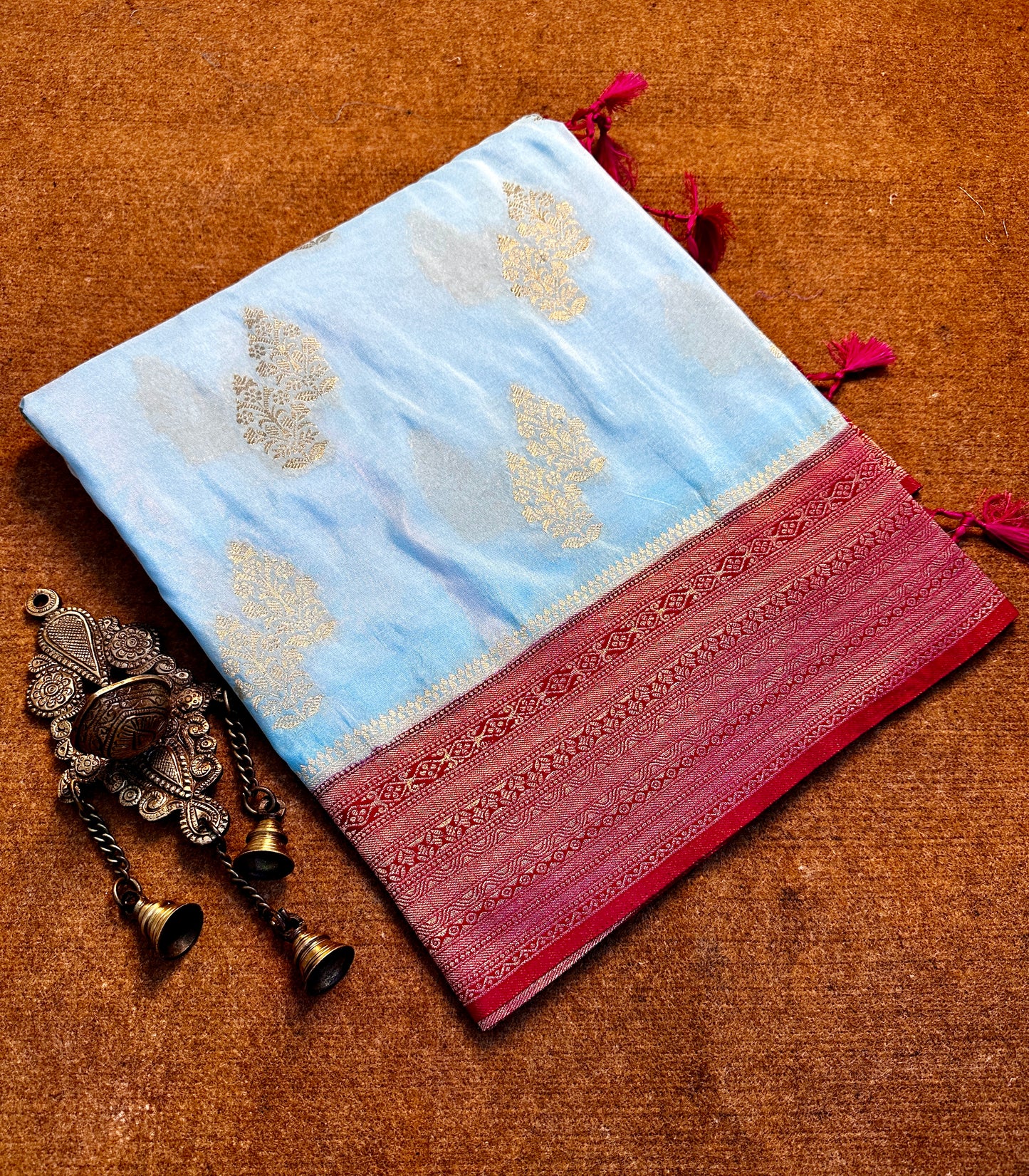 Crep georget Silk Banarasi saree cr101