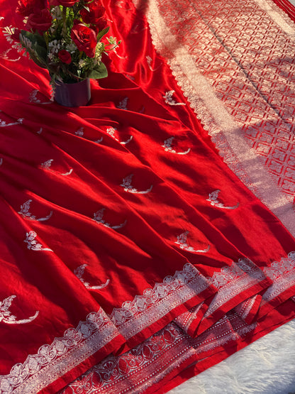 Banarasi Mashru satin silk saree MS117