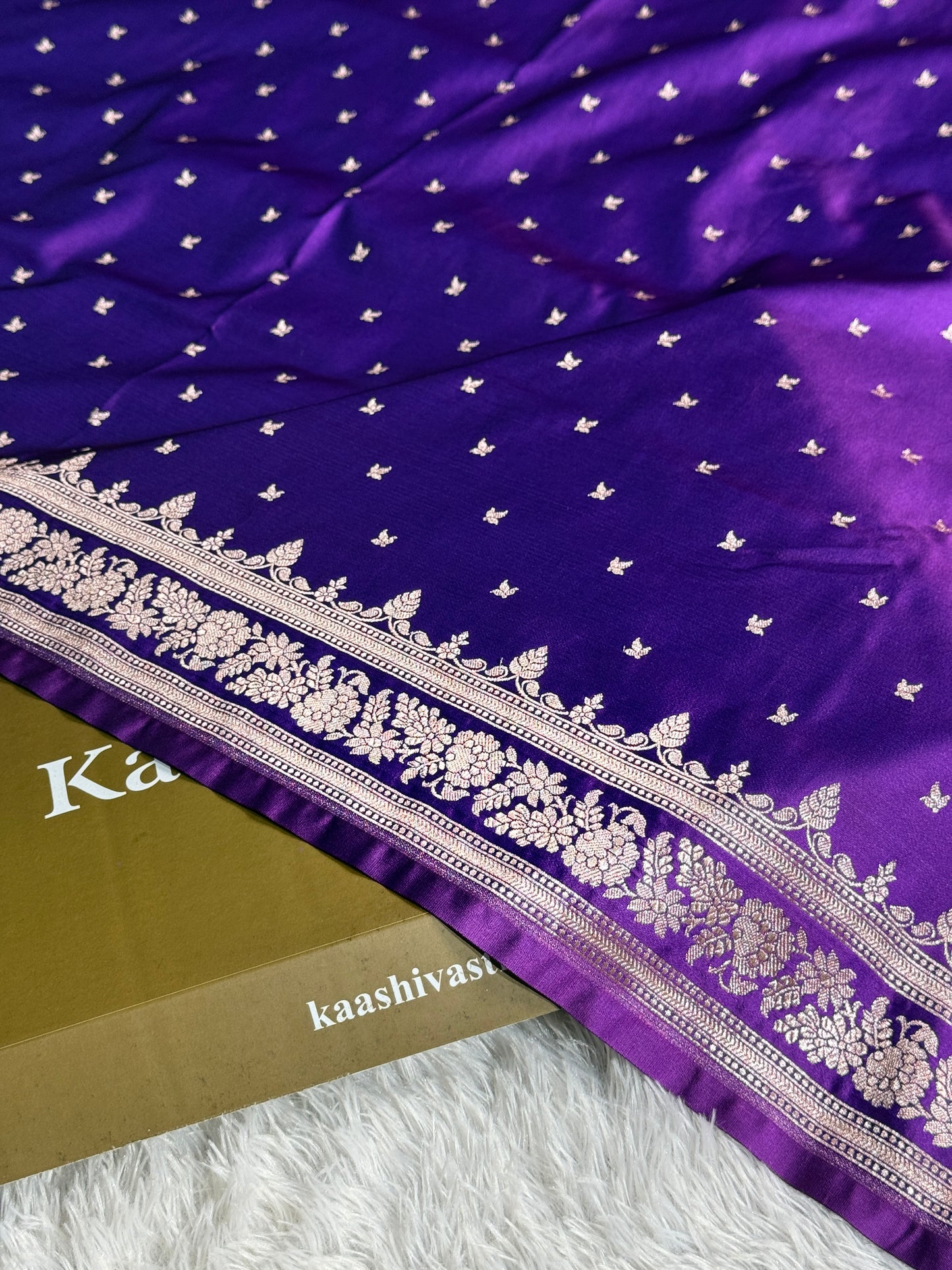 Purple color premium Banarasi Mashru katan silk saree MK231
