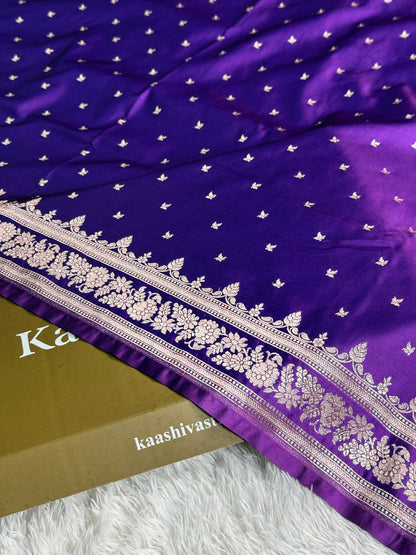 Purple color premium Banarasi Mashru katan silk saree MK231