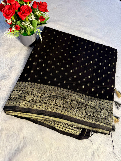Banarasi pure viscos georgette silk saree VG102