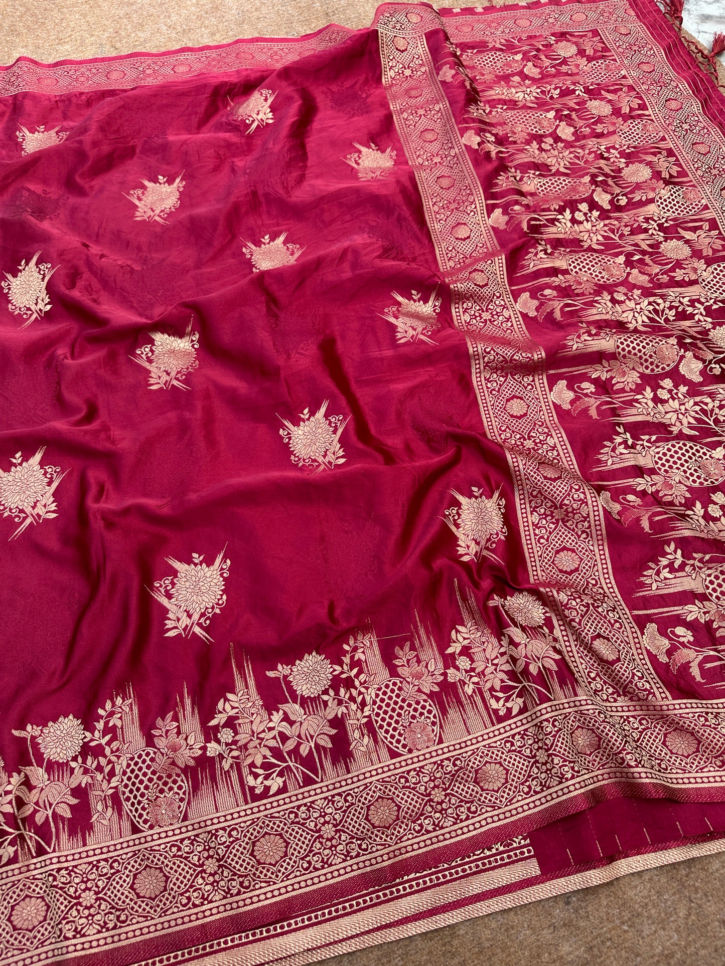 Mashru satin silk Banarasi saree 00009