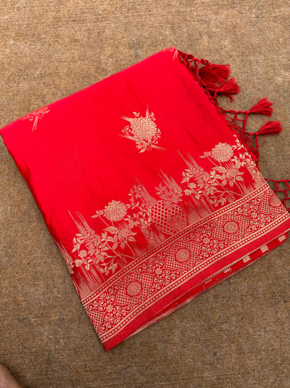 Mashru satin silk Banarasi saree 00009