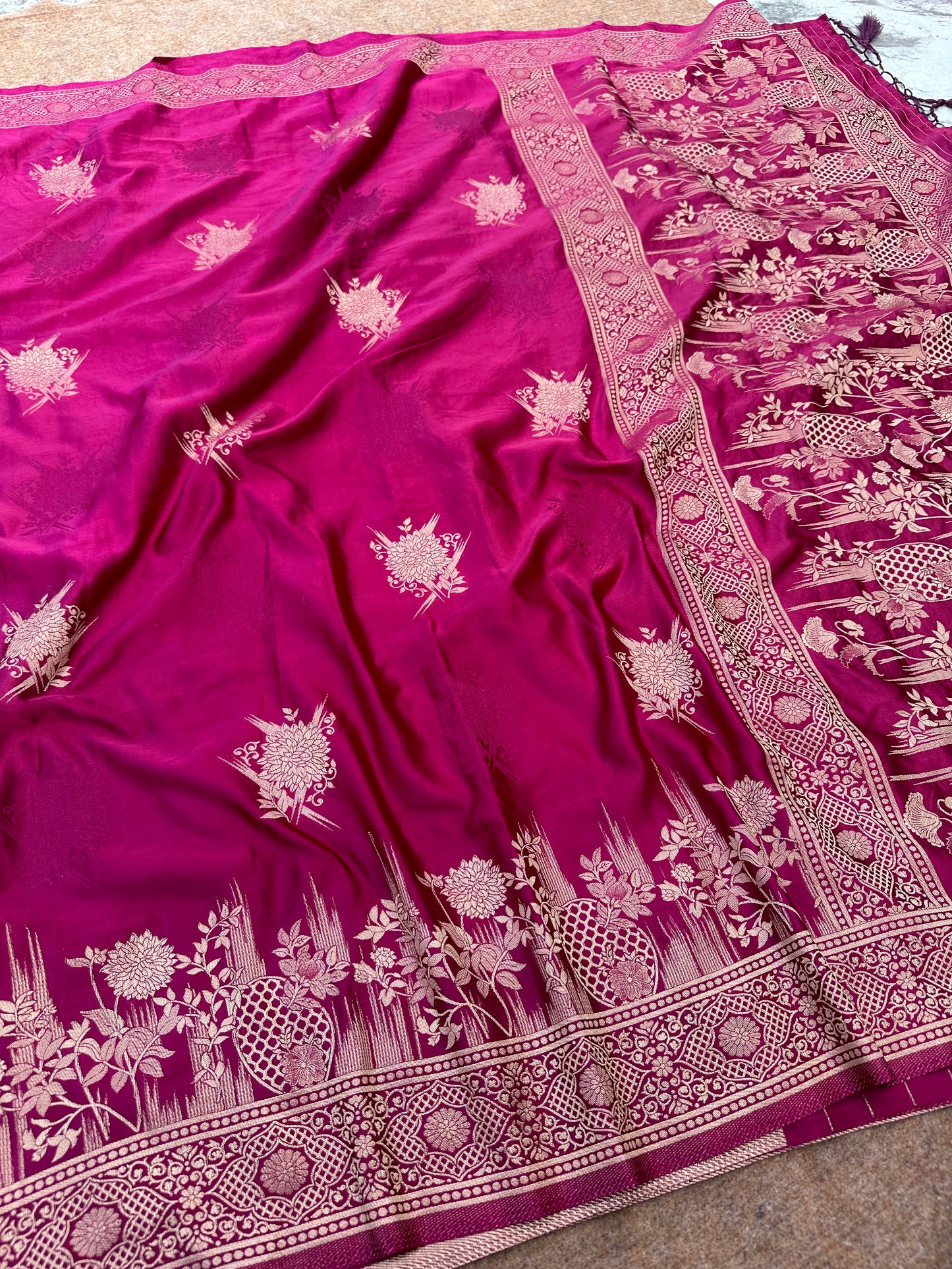 Mashru satin silk Banarasi saree 00009