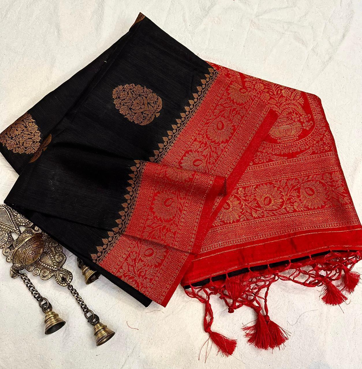 Banarasi mulberry cotton silk saree cr106