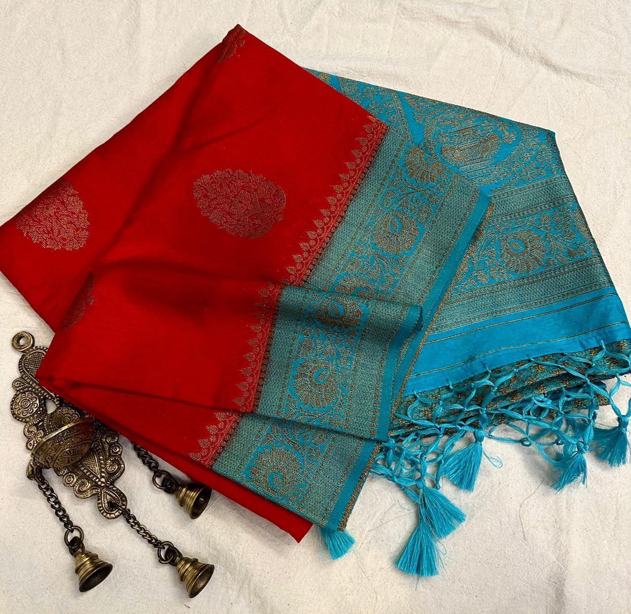 Banarasi mulberry cotton silk saree cr106