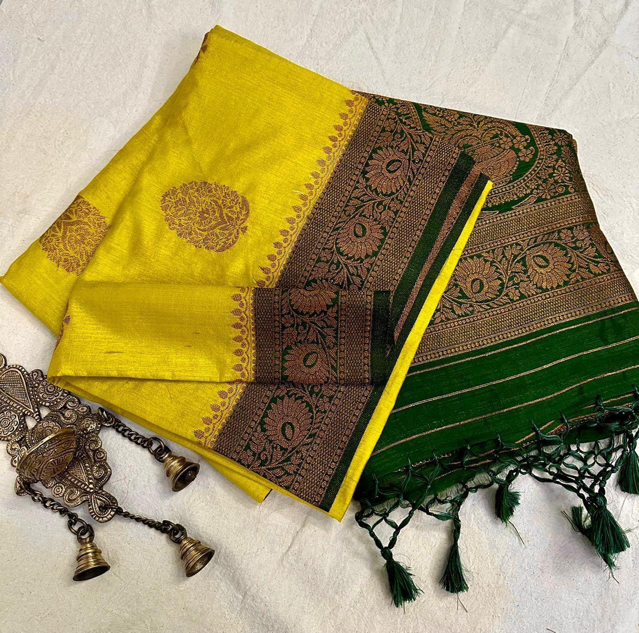 Banarasi mulberry cotton silk saree cr106