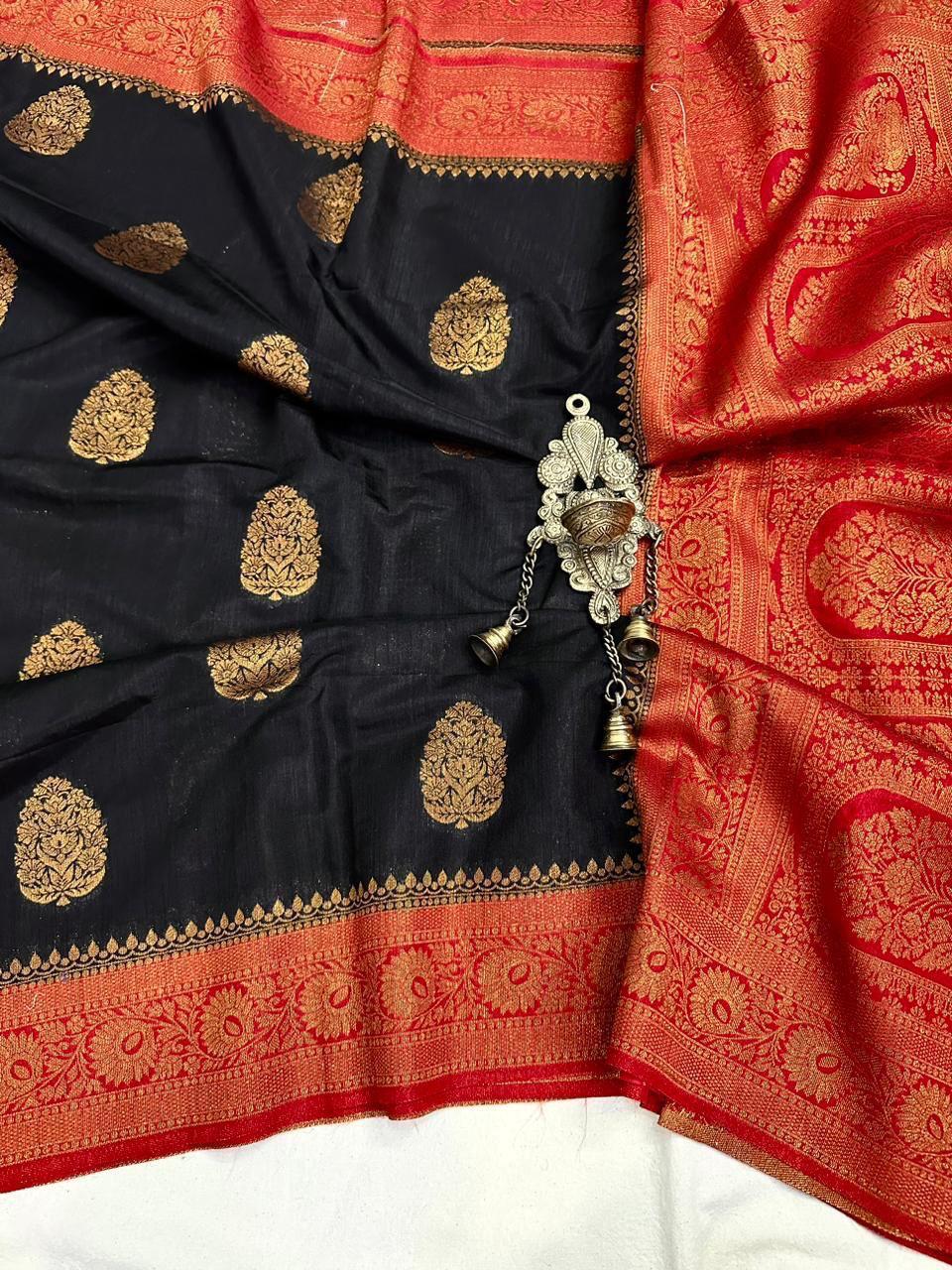 Banarasi mulberry cotton silk saree cr106