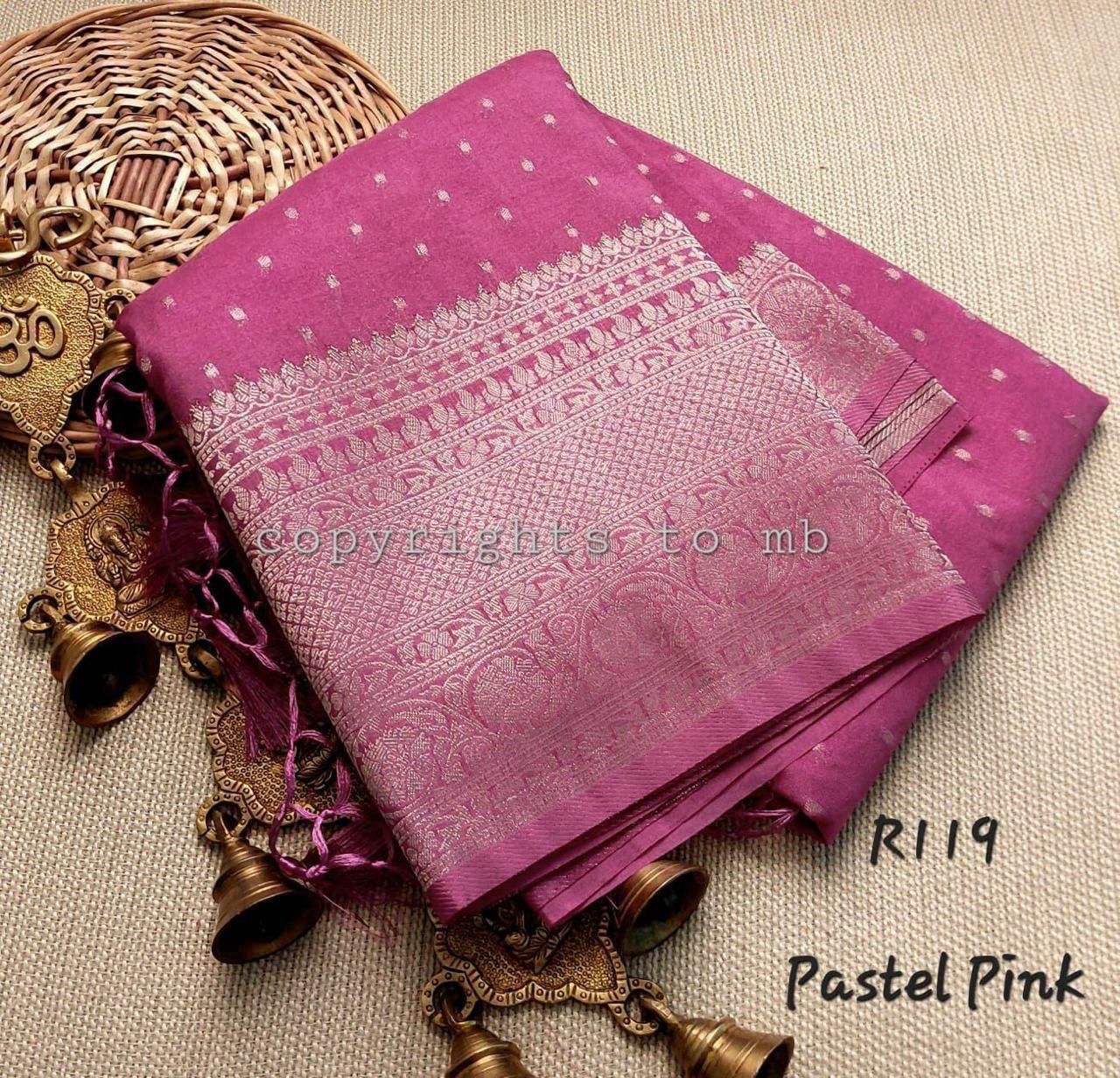 Banarasi raspberry georgette silk saree RB102